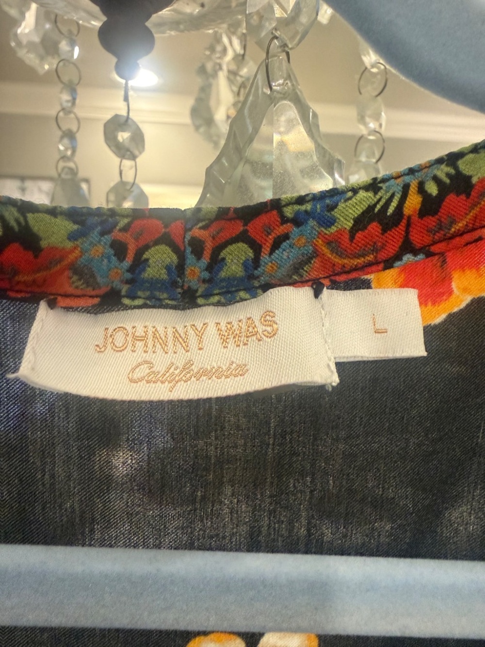 Johnny Was Nora Ruffle Kimono Black Floral Silk Boho Duster Cover-Up - Picture 12 of 13